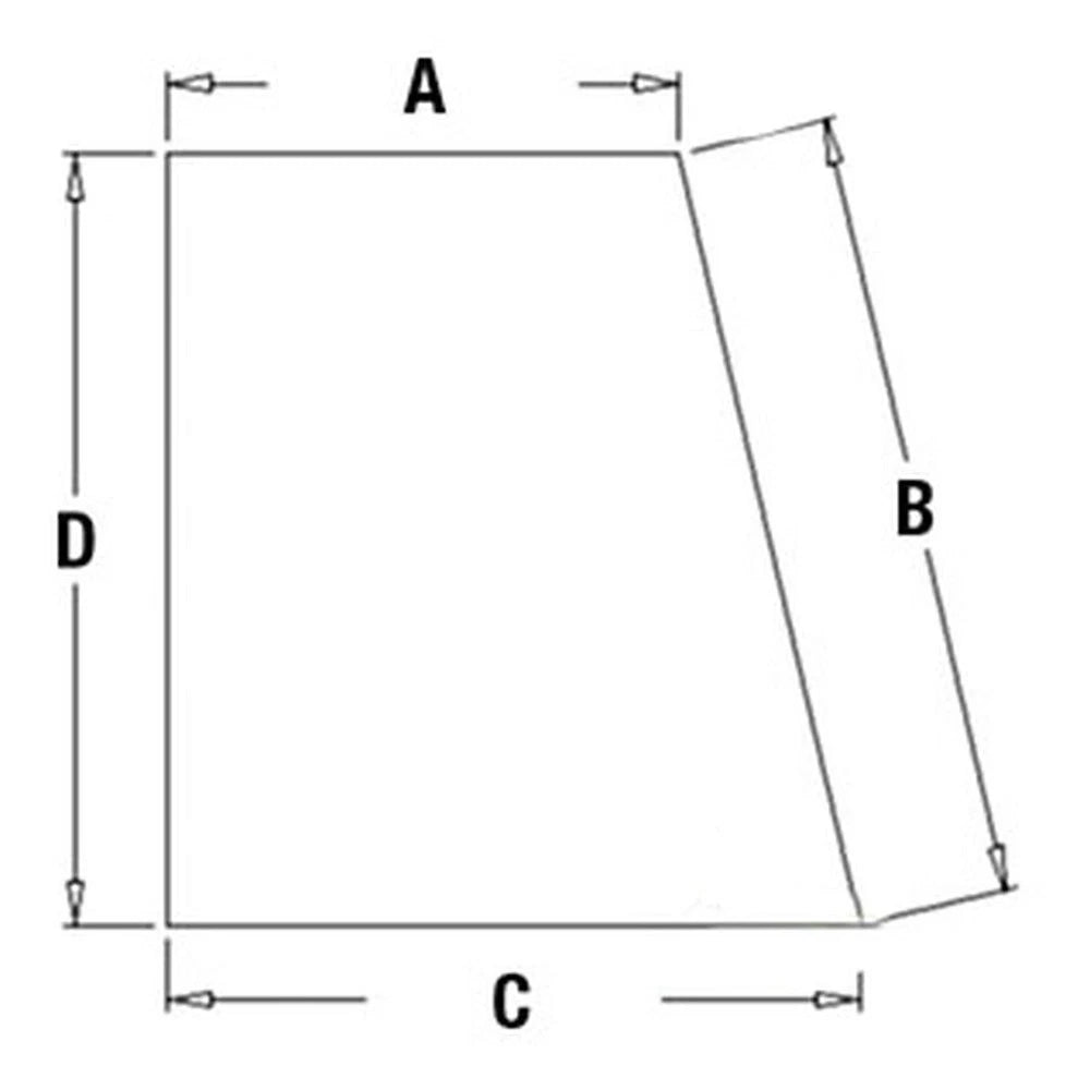 360046a1 Right Upper Door Glass Fits Case 580m 580sm 590sm Single