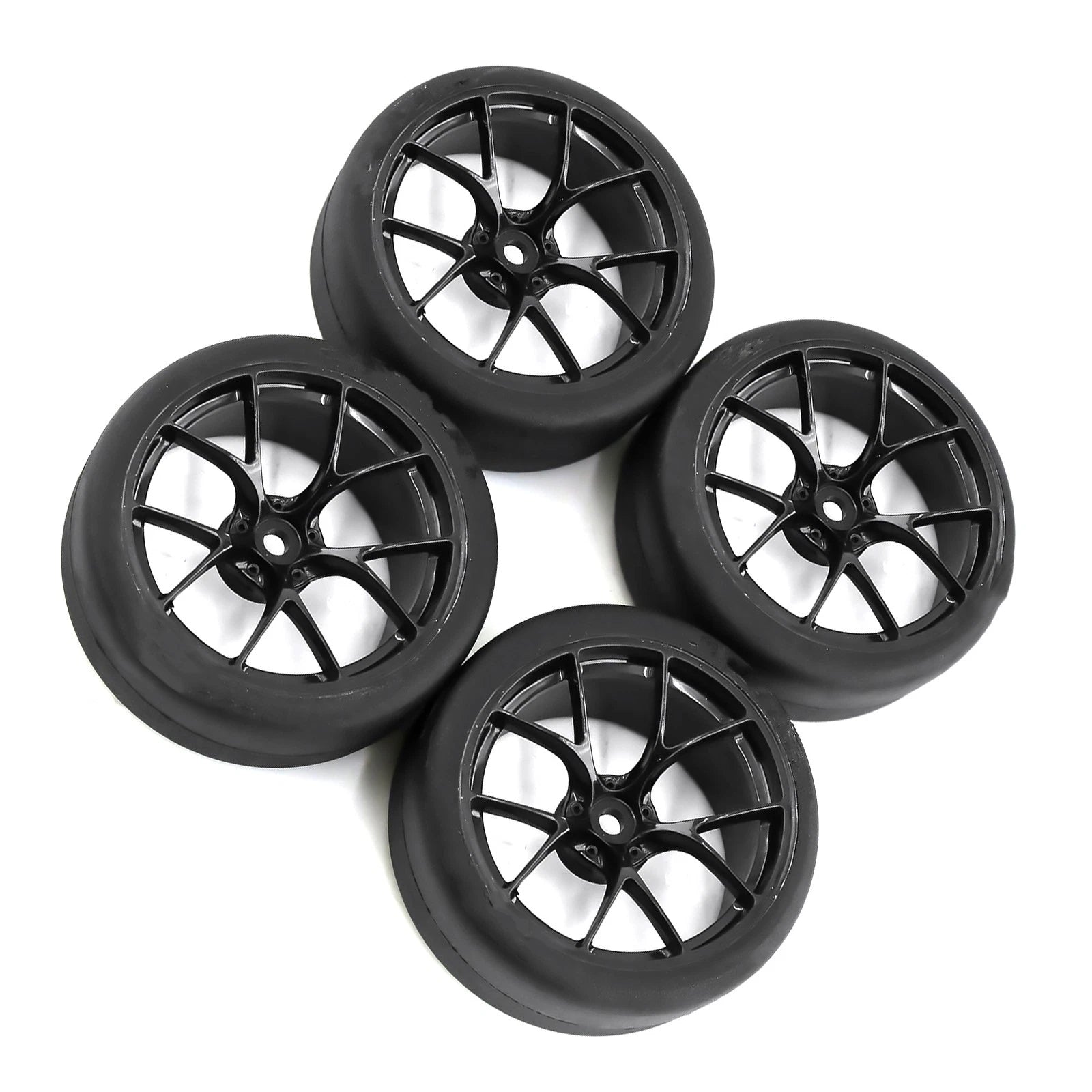 65mm Rc Car Tires & Wheel Hub For Tamiya Tt01 Tt02 Xv01 Hps Hpi 1/10