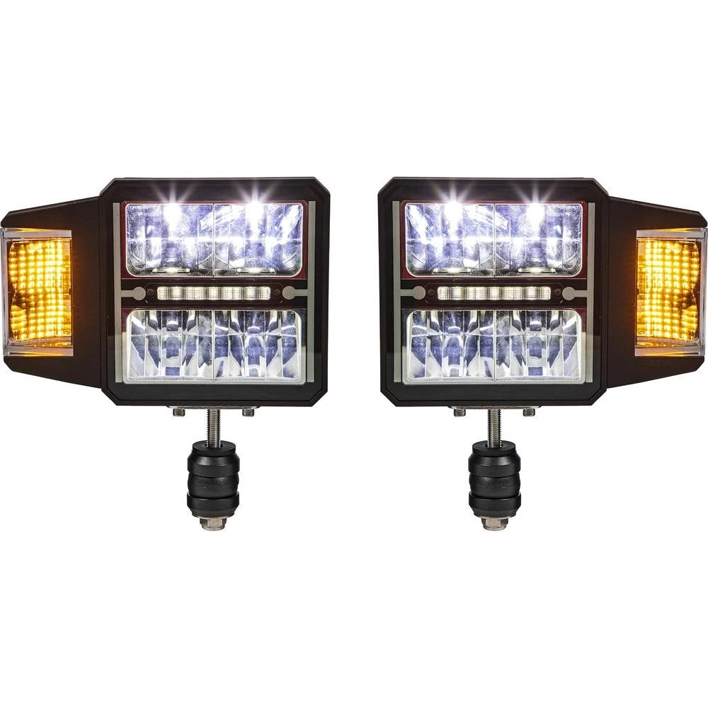 1312200 -Universal Heated Led Snow Plow Headlights With Multi-mount