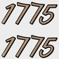 Lund Boat Brand Decals Metallic Gold Black Pair by Lund