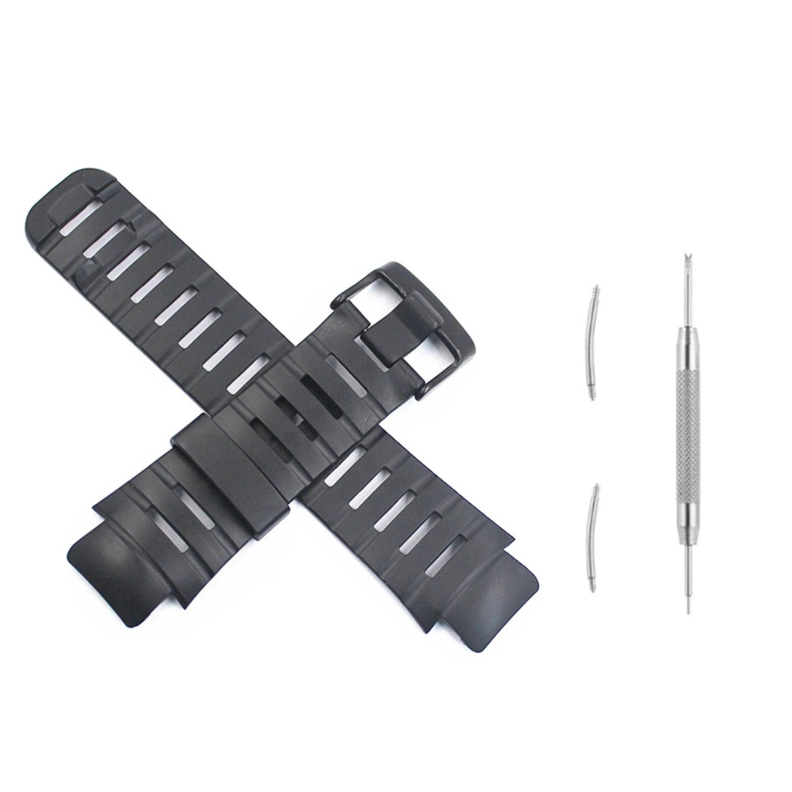 14cm-23.3cm Watch Band Soft Rubber Wrist Straps Replacement For