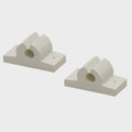 Whitecap Boat Rod Holder 3750W | Antenna Clip 3/8 Inch White (Pair)