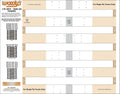 Woodys Stud Template 2.86" Single Ply For Snow Tracks, Fits 15-16"