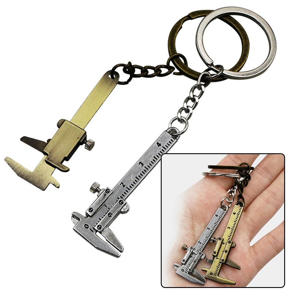 Portable Mini-vernier Caliper 0-40mm Measuring Tool Zinc Car Keychain