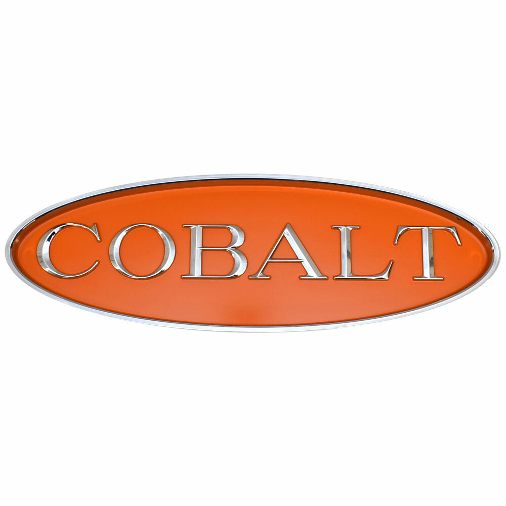Cobalt Boat Logo Emblem 453132 Silver/Orange Aluminum by Cobalt