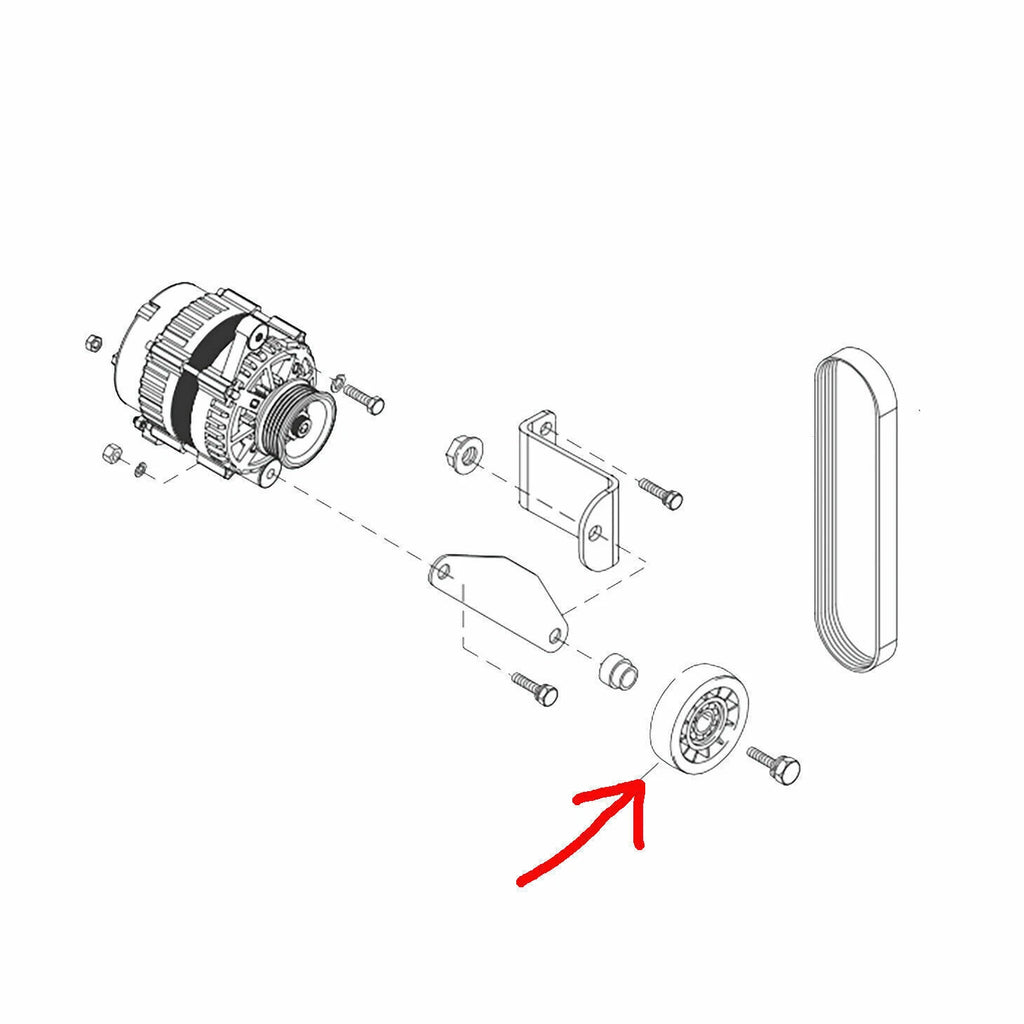 Serpentine Belt Idler Pulley w/ Bearing for Mercruiser