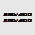 Sea Doo Boat Logo Decals 204901969 | Red / Black Stickers (Pair)