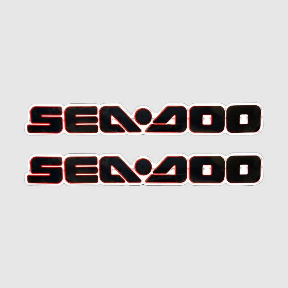 Sea Doo Boat Logo Decals 204901969 | Red / Black Stickers (Pair)