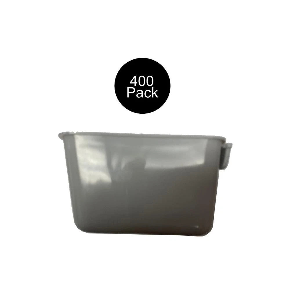 Bulk Cage Cups 400pk Gray 1 Pint / 16 Fl Oz Hanging Feed & Water Cups