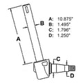 519391m91 Spindle - Left Hand Compatible W/ Fits Massey Ferguson 40