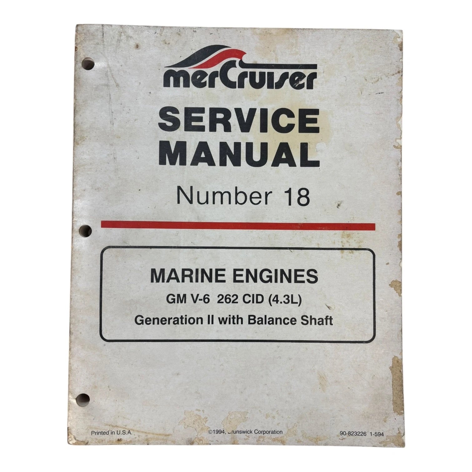 Mercruiser 90-823226, Gm V6 262 Cid Gen 2 With Balance Shift Service