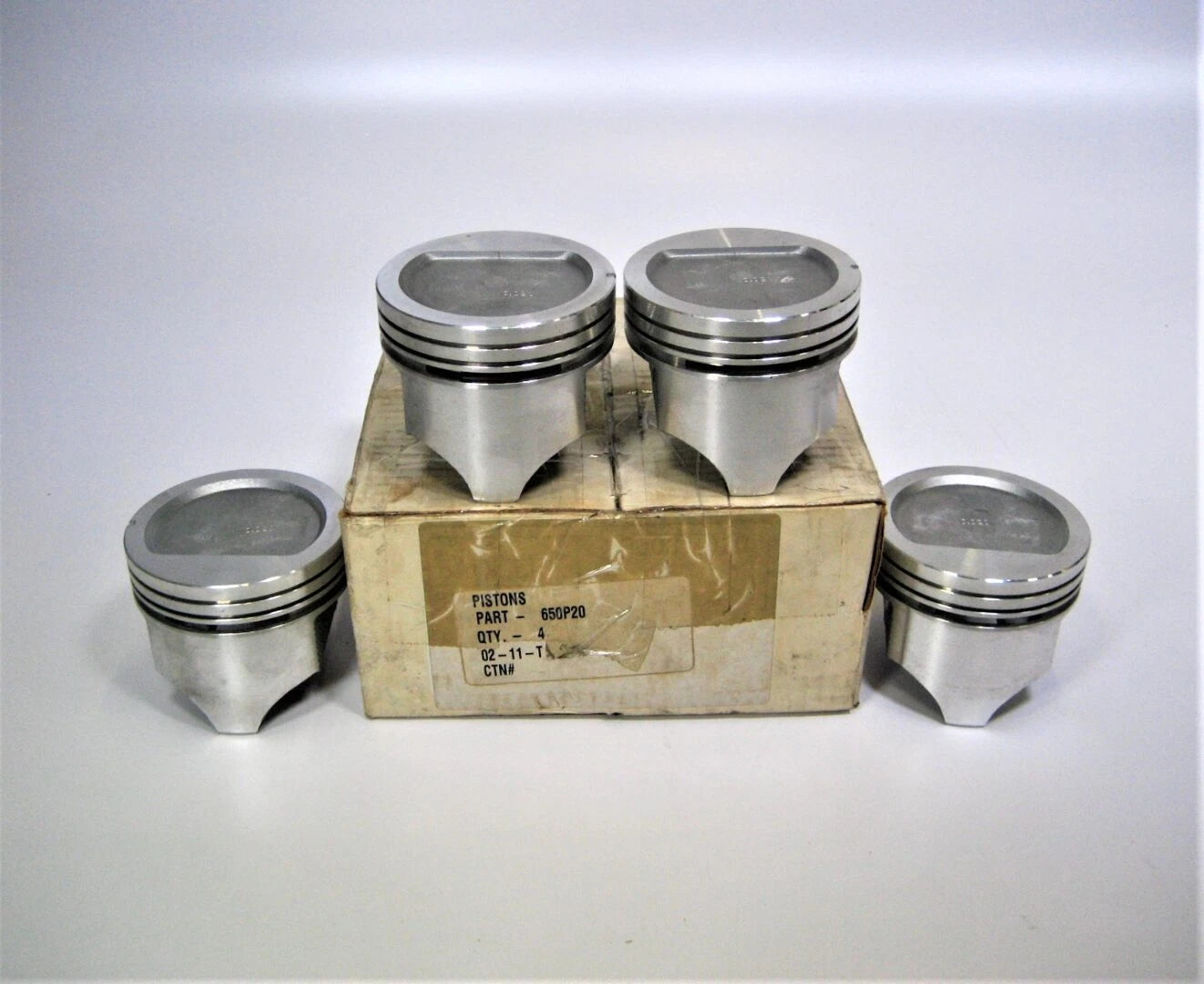 Sealed Power 650p20 *Qty 4* ~New~ .020" Pistons For Chevrolet