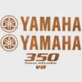 Yamaha Boat Cowling Decals | 350 V8 Four Stroke Bronze Stickers (Kit)