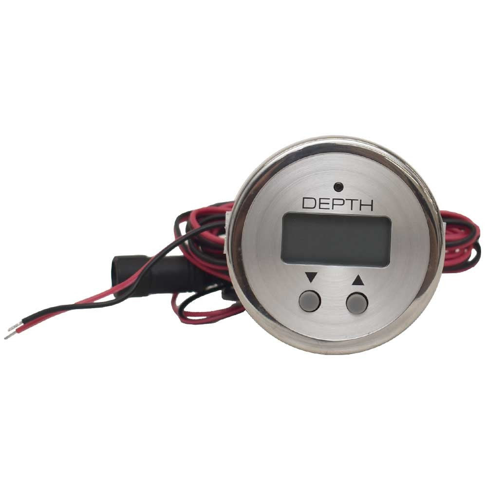 VeeThree Boat Depth Finder Gauge 2 Inch Digital Silver by VeeThree
