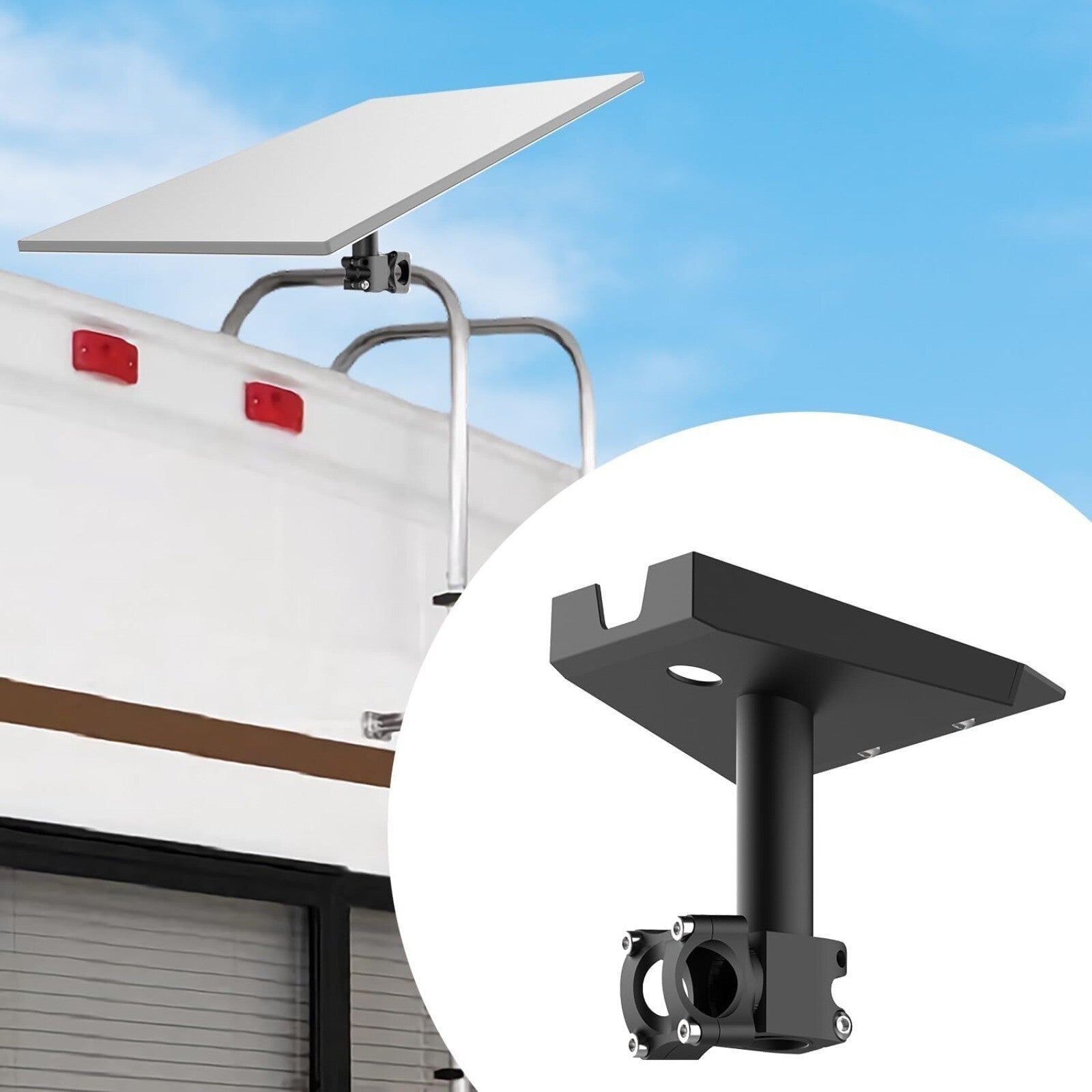 Heavy-Duty Starlink Ladder Mount Bracket for Gen 3 with Pipe Adapter