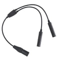 New Black Aviation Headset Ga Dual Plugs To For Airbus 5 Pin Xlr