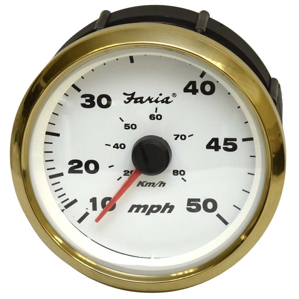 Faria Boat Speedometer Gauge Euro Sport 3 1/4 Inch by Faria