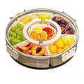 6 Compartment Rotating Tray with Clear Lid