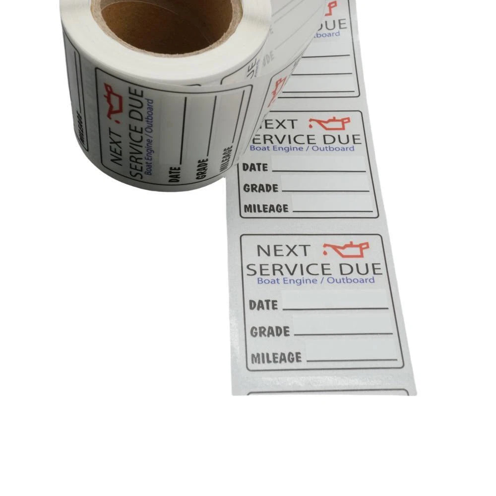 Oil Change Service Reminder Stickers 2x2 - 200 Pcs