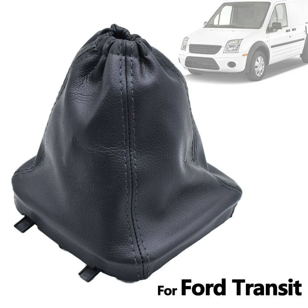 Stylish Black Pu Leather Gear For Shift Knob Gaiter For Ford Transit
