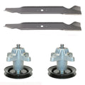 (1) Replacement Spindle Assemblies W/ Pulleys & Blade Kit Fits Mtd