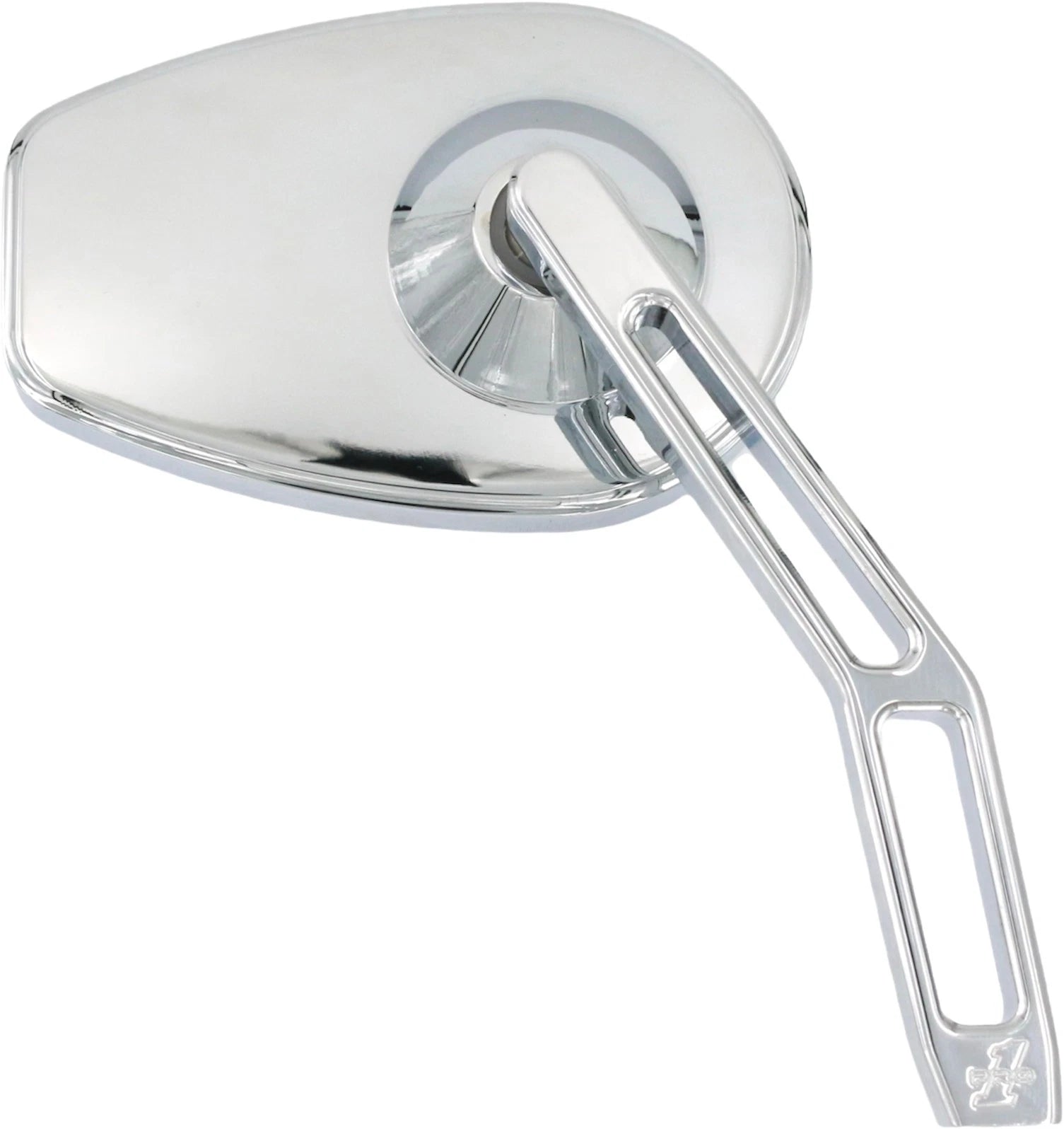 Pro One Micro Mirror V2 Cut Stem Right Chrome For Harley Indian