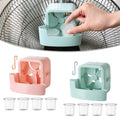 Portable Cooling Tool Set With 4 Ice Cups Hanging Fan Accessory For