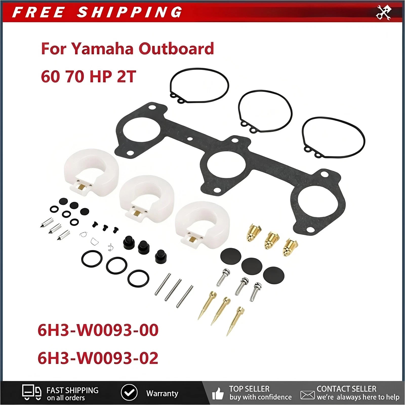 Carburetor Repair Kit For Yamaha 2 Str 60hp 1991 70hp 1984 Outboard