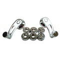 Chrome Billet Aluminum 3in Window Crank Handle Kit For Mustang Falcon