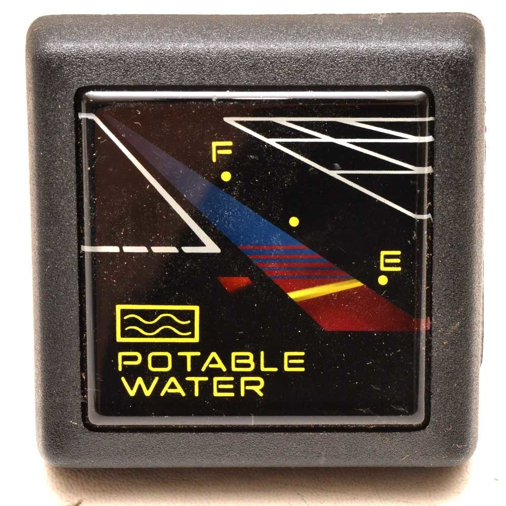 Faria Boat Potable Water Gauge 2 Inch Black by Faria