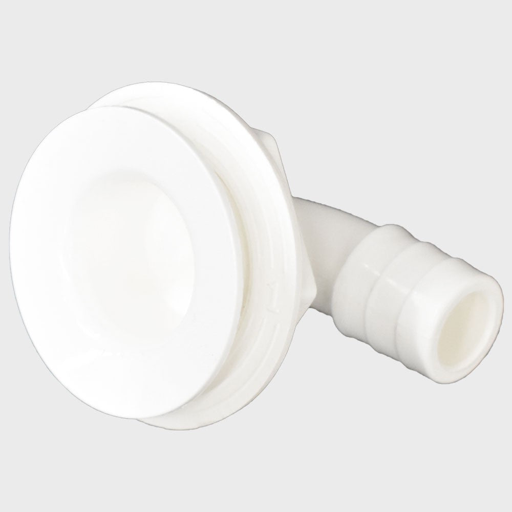 Elbow Thru Hull 3/4 Inch White Plastic by TH Marine