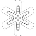 A173726 New 6 Blade Fan Fits Case-ih Tractor Models 544 656 664 706