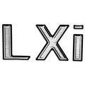 Raised Decal Malibu LXI 2006 Silver Black by Malibu