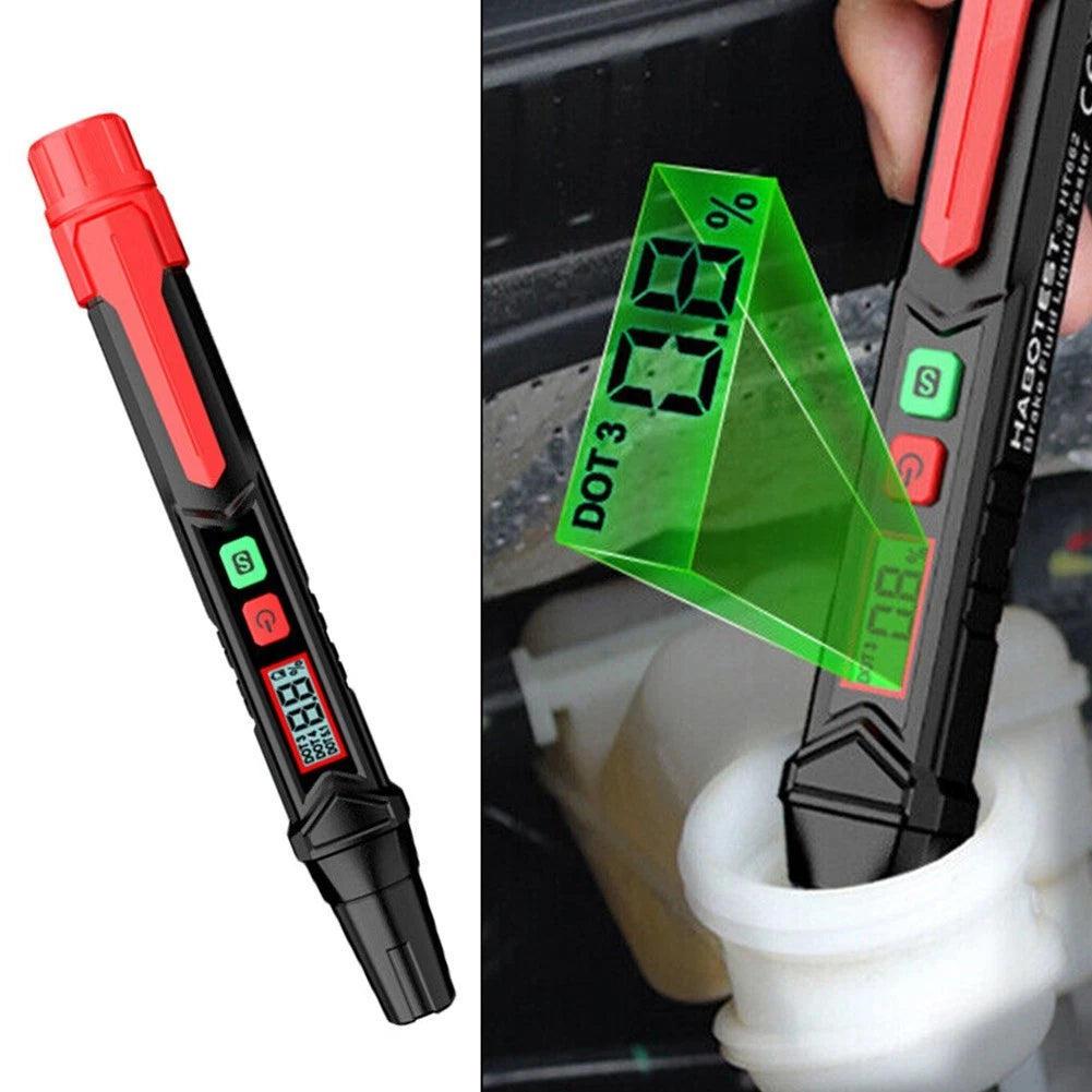 Auto Brake Fluid Tester Brake Tester Pen Dust Prevention 2x1.5V Aaa