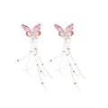 Butterfly Hairpin with Long Tassel Pendant