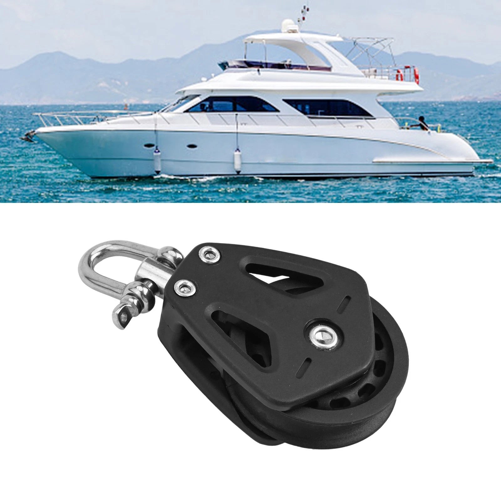 Nylon Heavy Pulley Block For Sailboat And Industrial Use 460kg