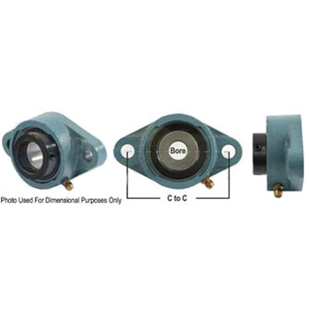 A-wgtz28-p-ai 2 Bolt Flanged Bearing W/ Lock Collar,