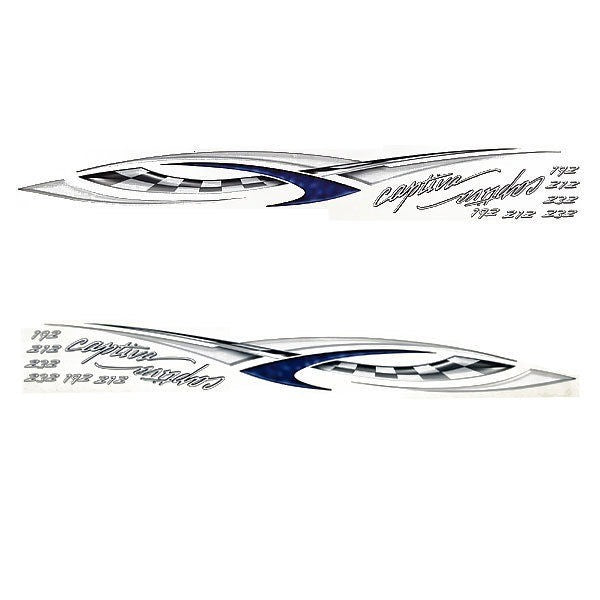 Rinker Boat Graphic Decals Captiva Gray Blue Stickers by Rinker