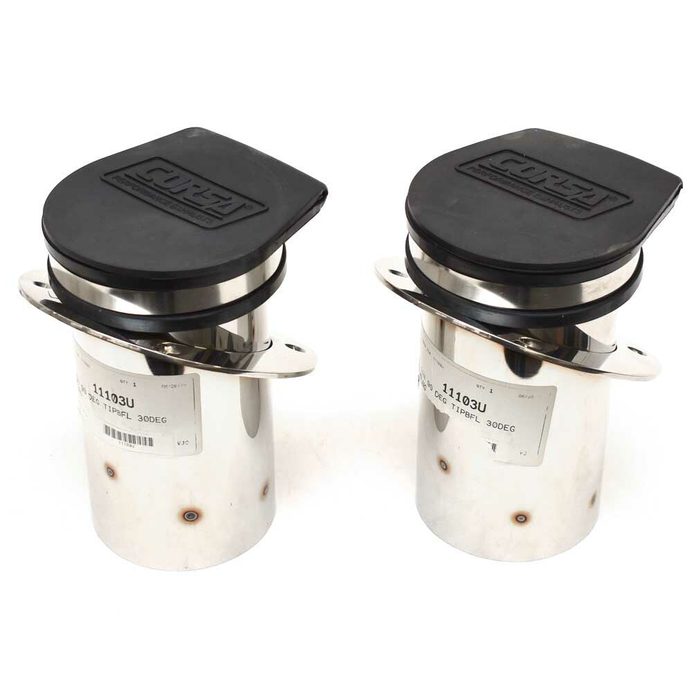 Corsa Boat Exhaust Tips 4 Inch 30 Degree by Corsa