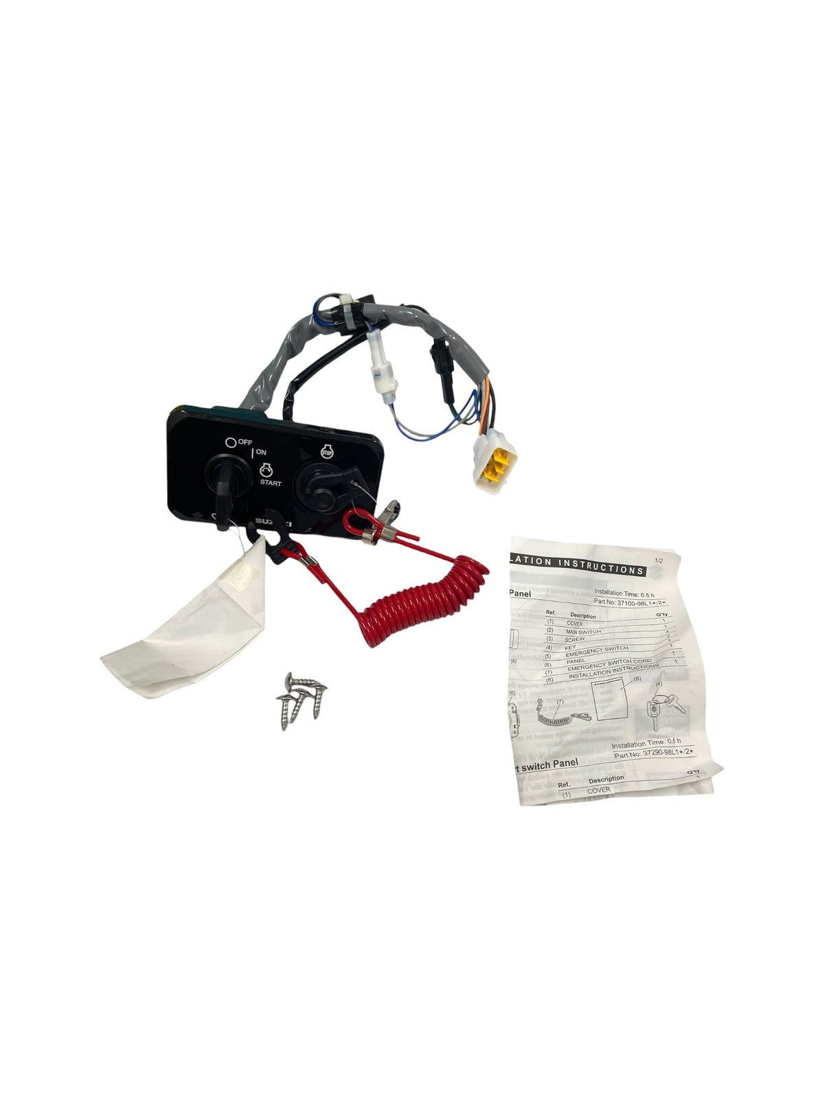 Suzuki 37100-98l20, Horizontal Key Switch Panel, | Hook & Hull Co