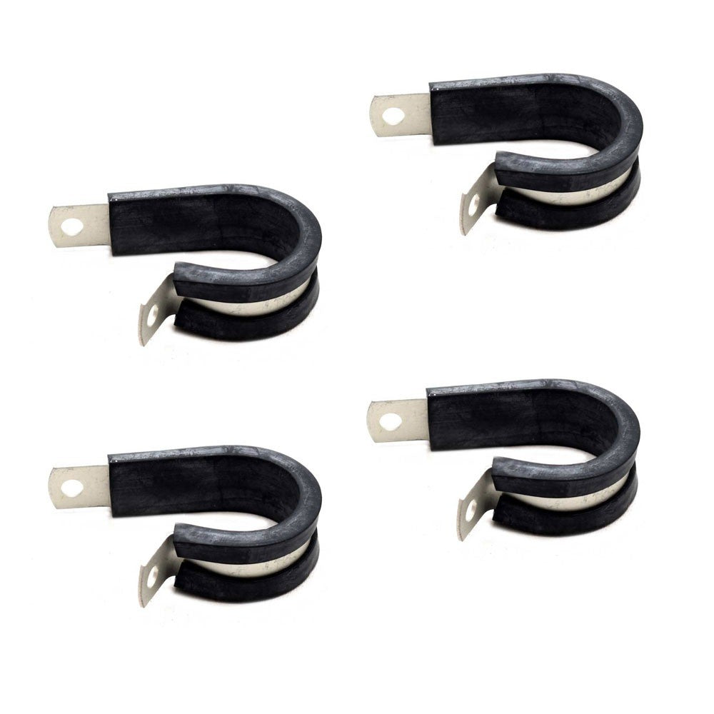Four Winns Boat Aluminum Hose Clamp 1 Inch Black (Set of 4) by Four Winns
