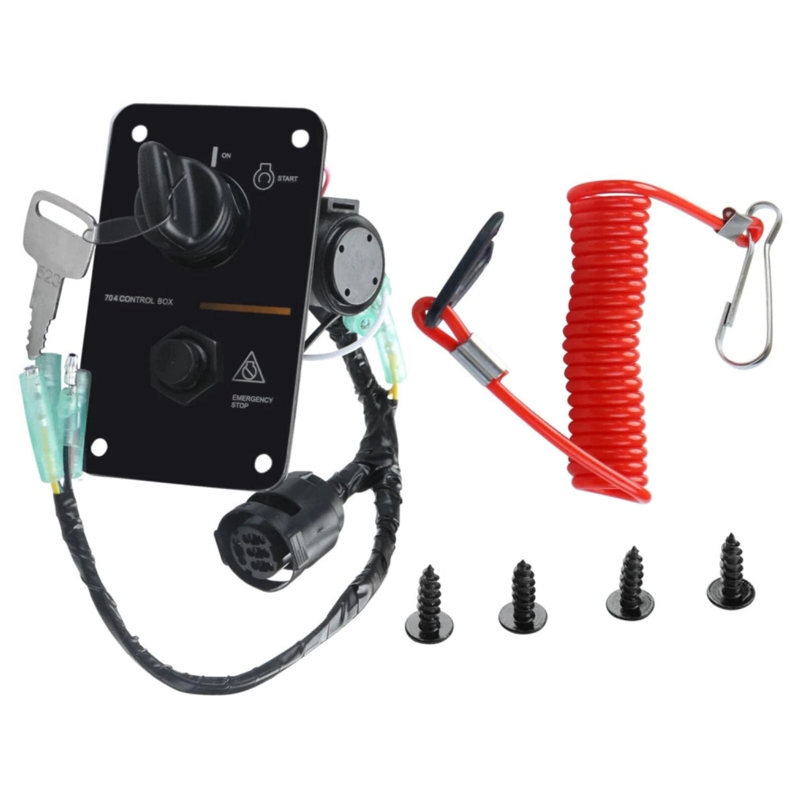 New Key Switch Panel For Yamaha Outboard 704-82570-12 704-82570-08