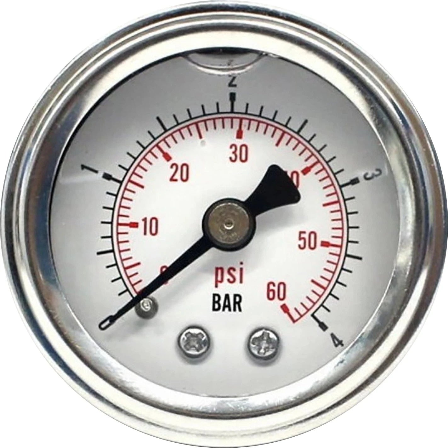 Harddrive Oil Pressure Gauge 60PSI For V-twin Motorcycles, White Face