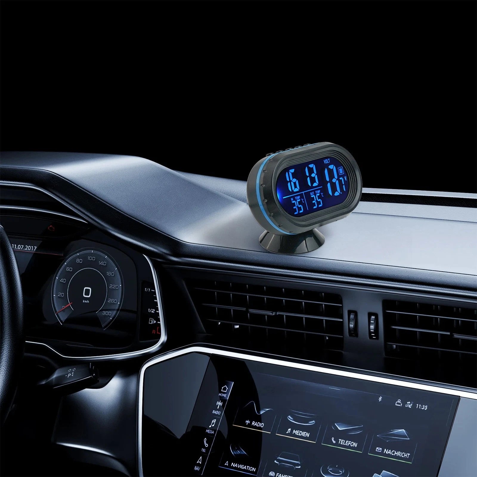 Accurate Outdoor Sensor Digital Thermometer And Voltmeter Ideal For