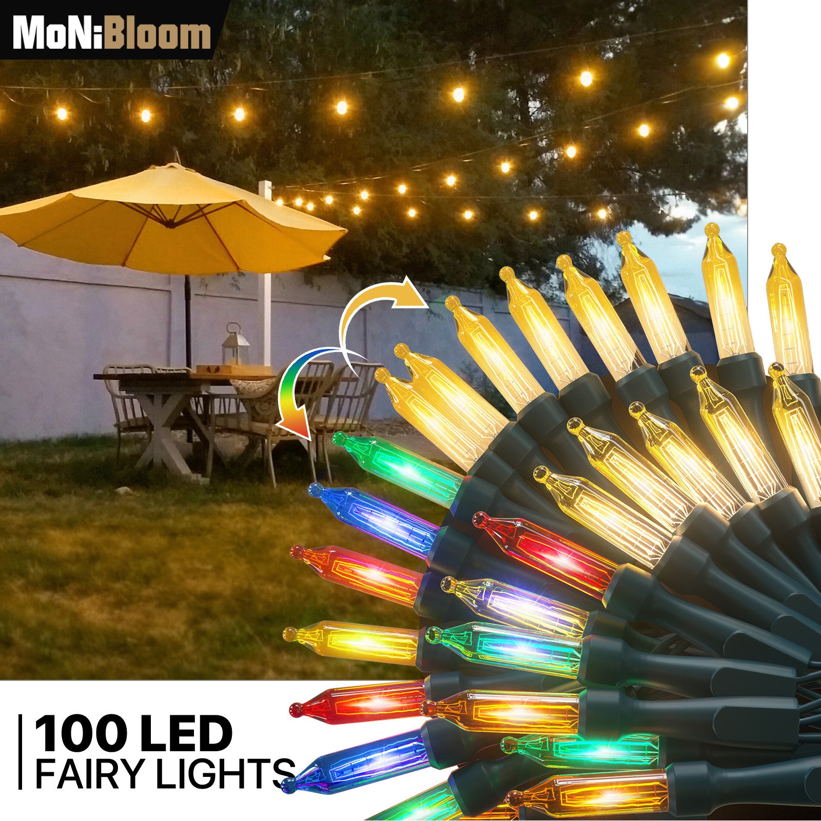 100 LED String Light - 8 Mode Connectable