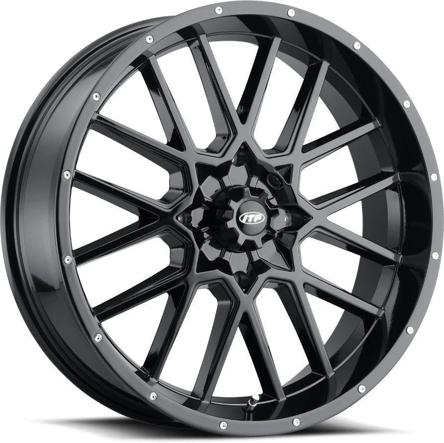 Itp Hurricane Black Wheel 18x6.5 4/137 For Atv/utv 2017-2020 Models