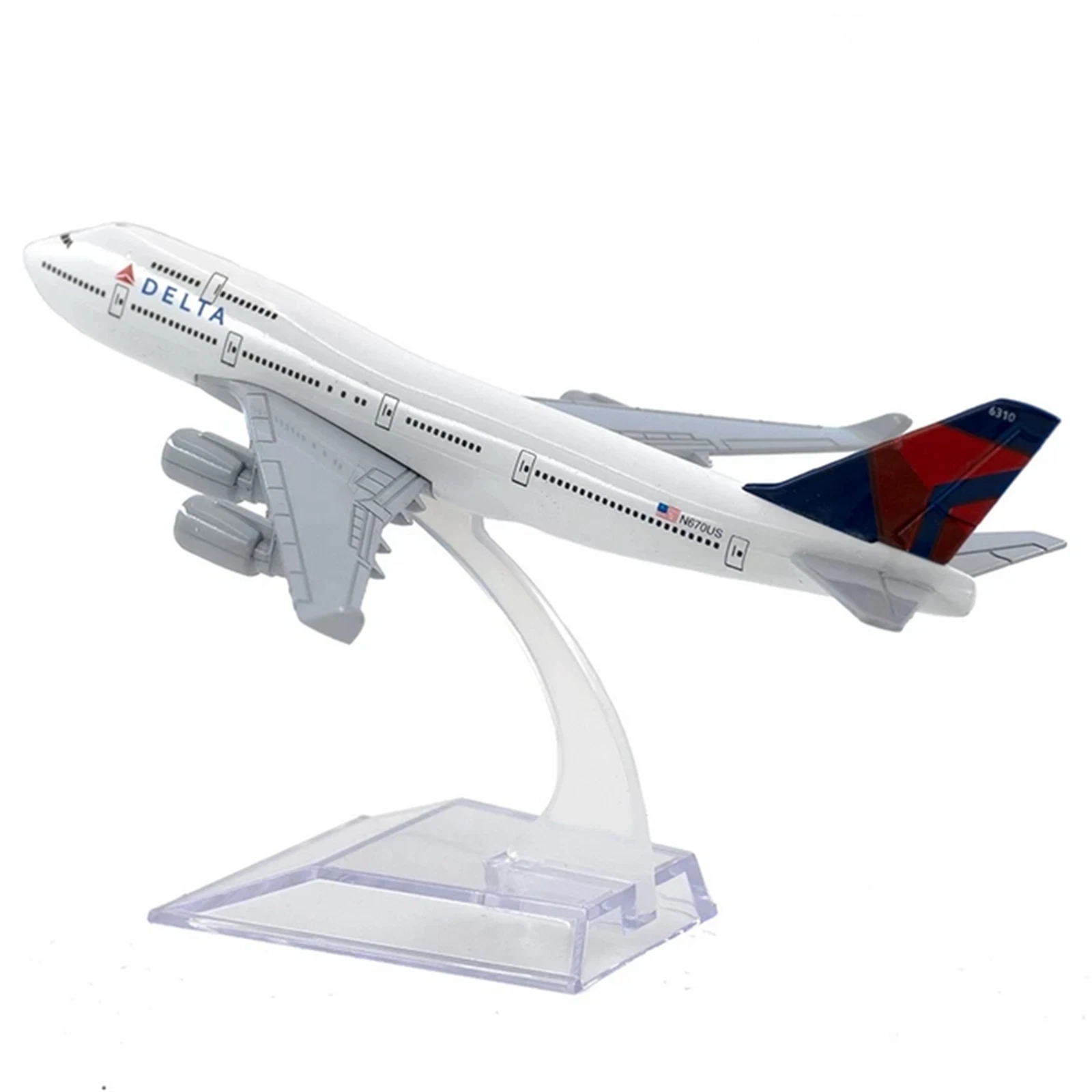 High Simulation 1/400 Scale 16cm Delta B747 Alloy Plane Model Diecast