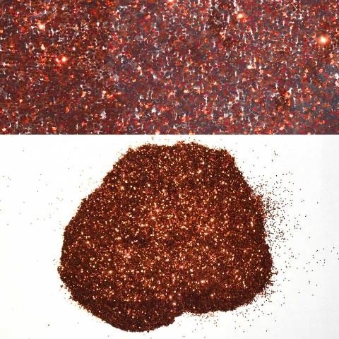 Boat Metal Glitter Flake Orange 8oz