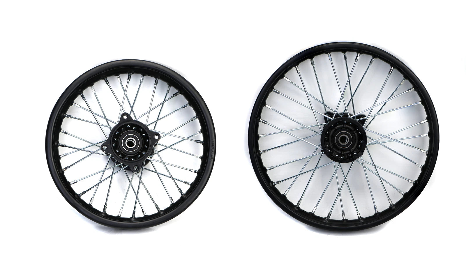 14" & 17" Pit Bike Dirt Wheels Rims Black Front & Rear Sdg Pair 15mm
