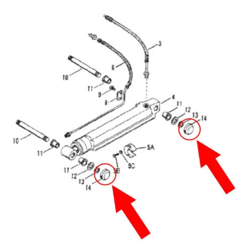 Trim Cylinder Ram Cap Anchor Pin for Mercruiser Alpha One Gen II